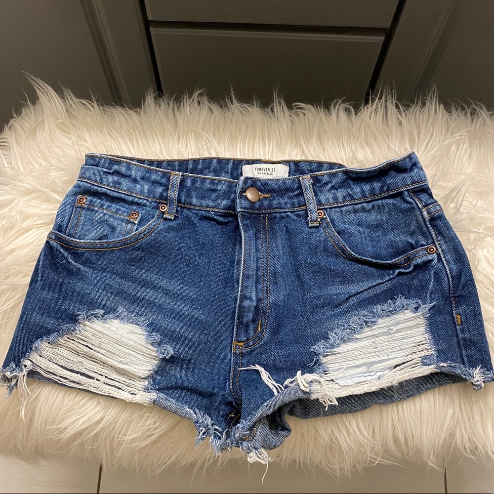 high waisted jean shorts